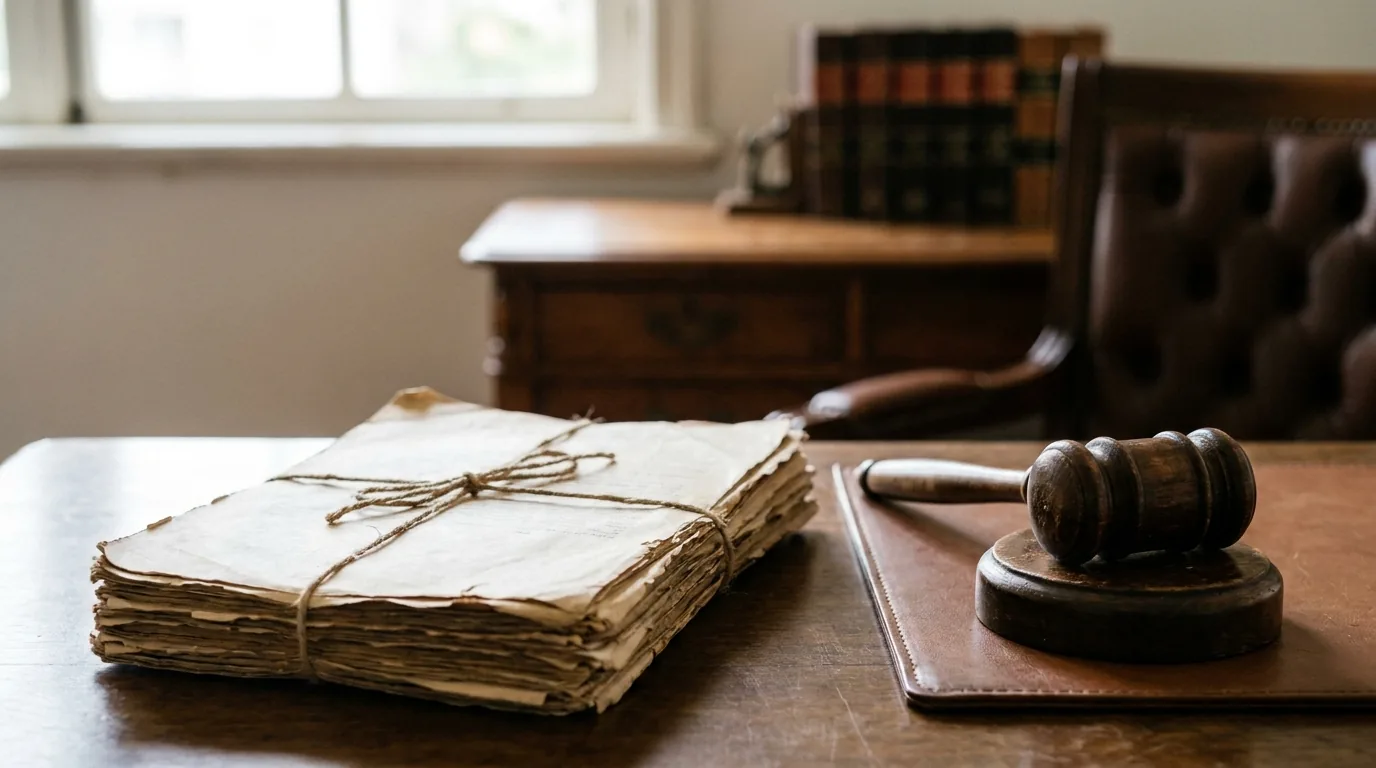 Documentos de execução de pensão alimentícia sobre mesa de escritório de advocacia